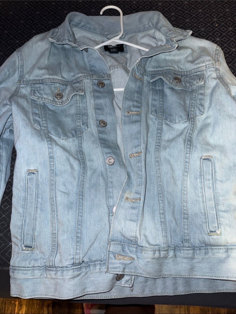 Forever 21 Light Blue Denim Jacket - Men's Shirt Jacket